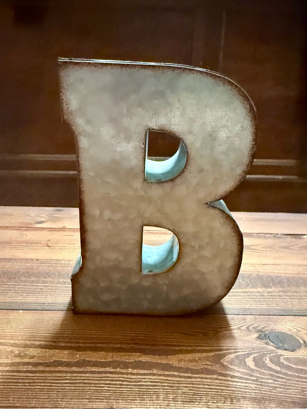 Hobby Lobby Galvanized Metal Letter “B” - Rustic Farmhouse Decor
